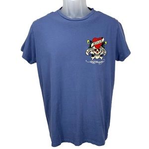 VTG Ed Hardy | Short Sleeve T-Shirt Heart & Skull On Chest & Logo on Back Medium